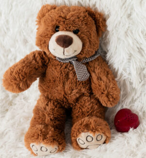 Barna Cimbi - szívhangfelvevő plüssmaci